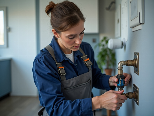 Expert plumbing repair in action